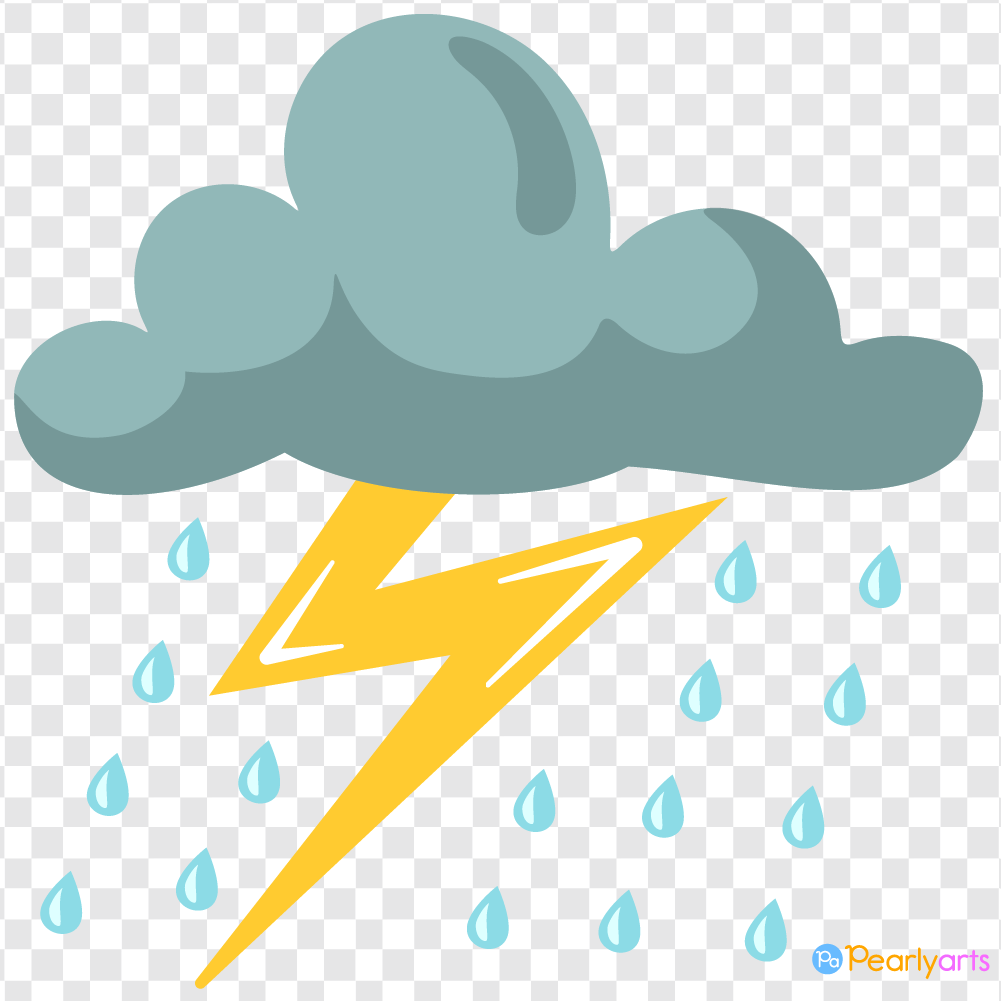 FREE Storm Cloud Clipart WM | Pearly Arts