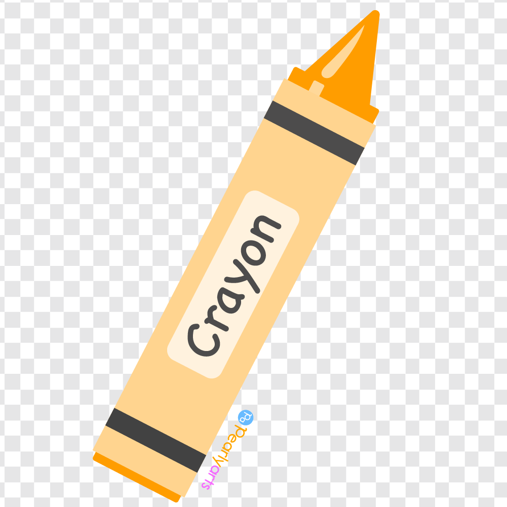 FREE Yellow Crayon Clipart WM | Pearly Arts