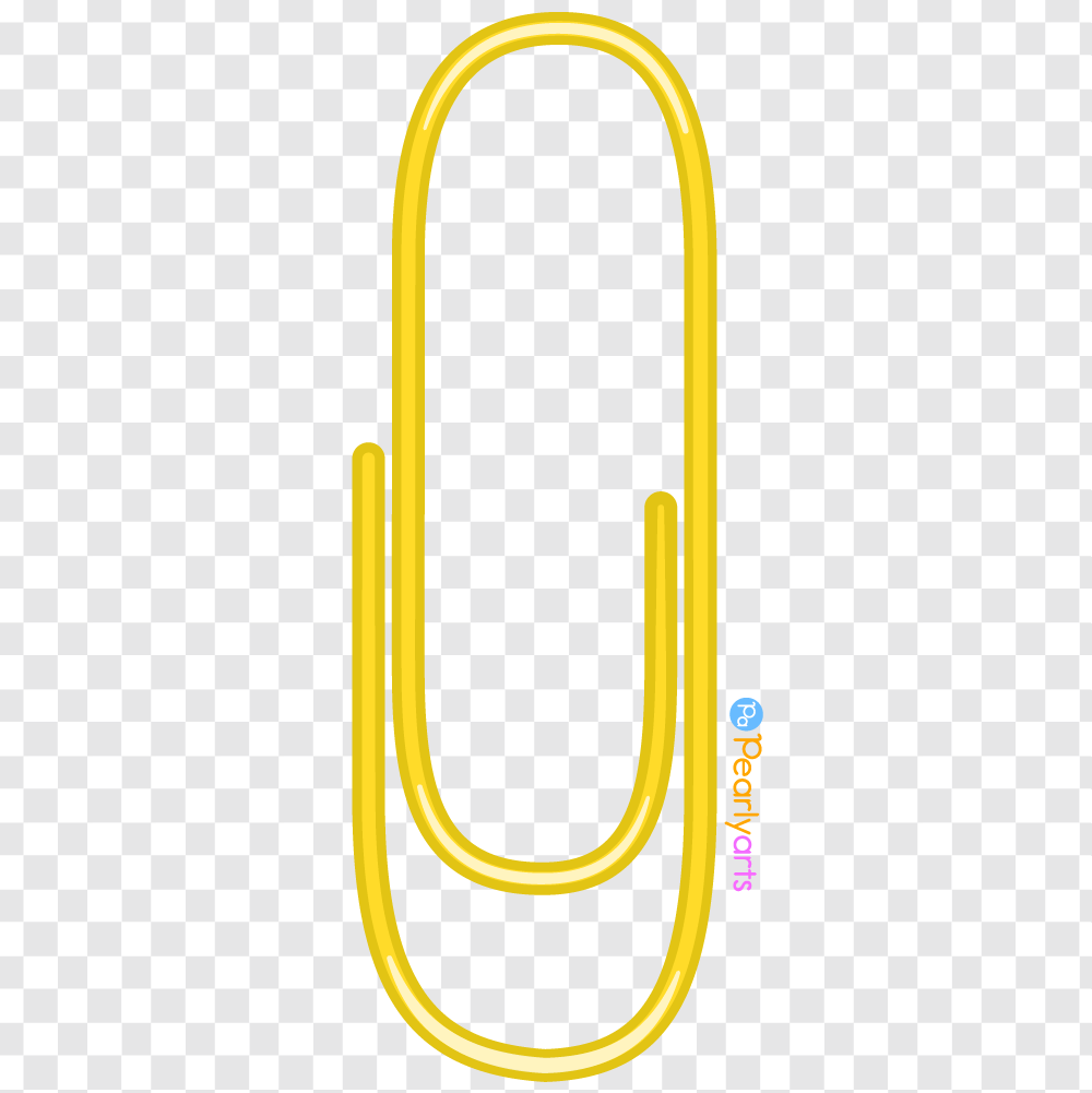 FREE Yellow Paper Clip Clipart WM | Pearly Arts