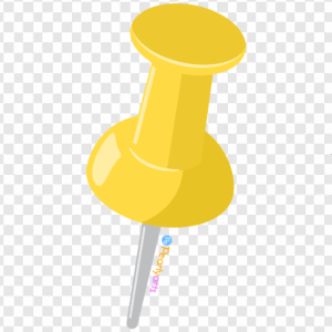 FREE Yellow Push Pin Clipart WM | Pearly Arts
