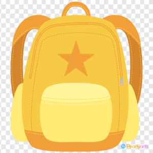 FREE Yellow School Backpack Clipart WM | Pearly Arts