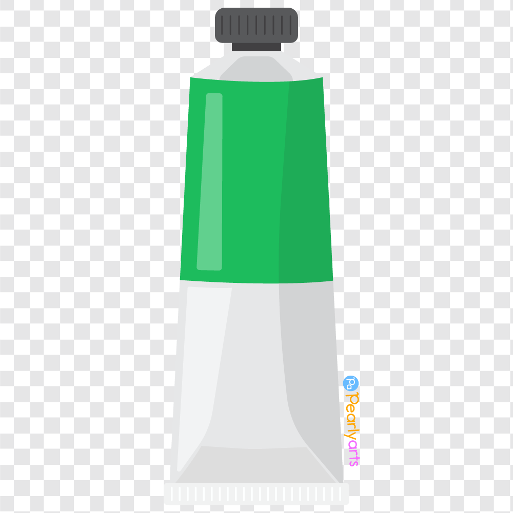 FREE Green Tube Paint Clipart WM | Pearly Arts
