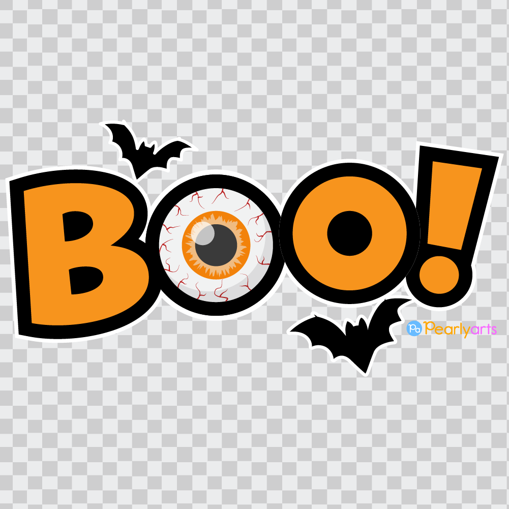 FREE Halloween Boo Clipart WM | Pearly Arts