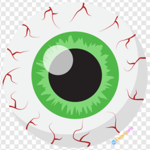FREE Halloween Green Eyeball Clipart WM | Pearly Arts