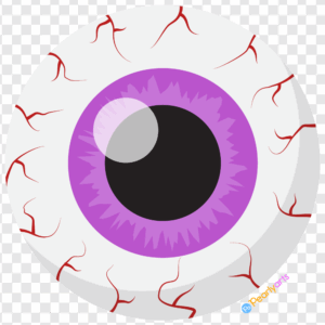 FREE Halloween Purple Eyeball Clipart WM | Pearly Arts