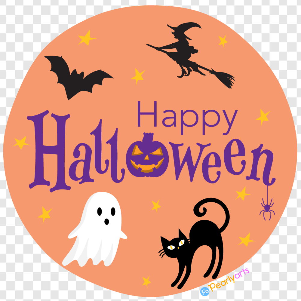 FREE Happy Halloween Clipart WM | Pearly Arts