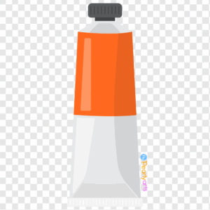 FREE Orange Tube Paint Clipart WM | Pearly Arts