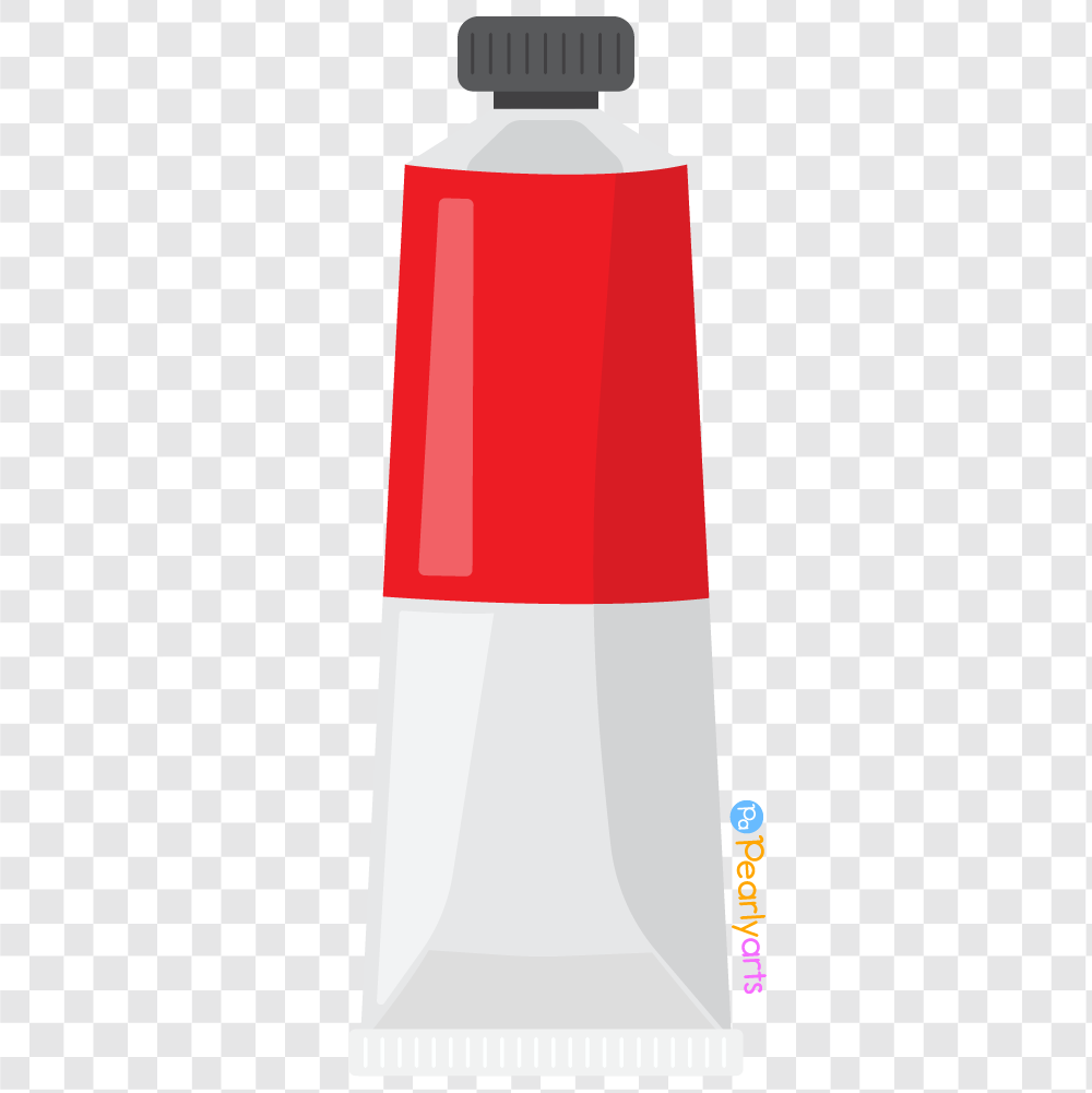 FREE Red Tube Paint Clipart WM | Pearly Arts