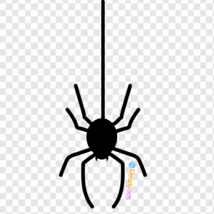 FREE Spider with String Clipart WM | Pearly Arts