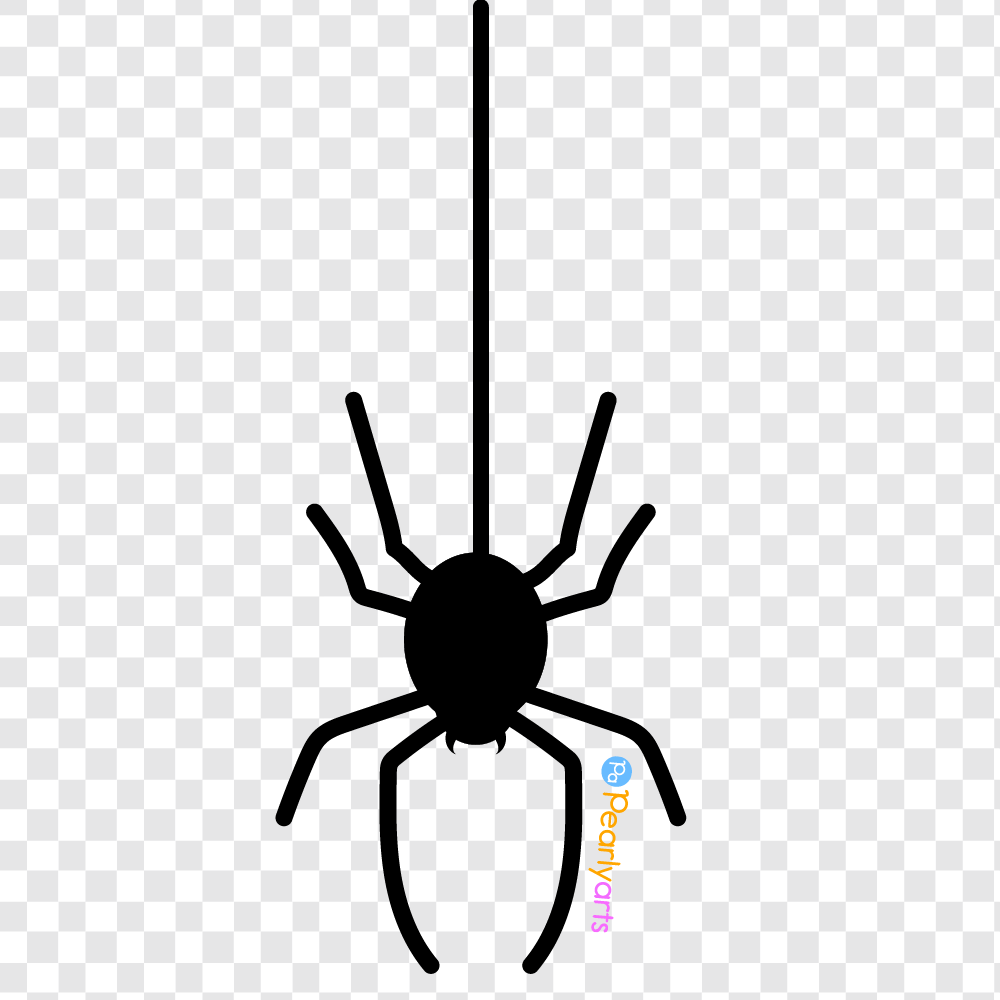 FREE Spider with String Clipart WM | Pearly Arts