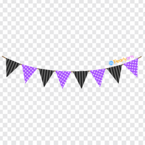 FREE Black and Purple Pennant Banner Clipart WM | Pearly Arts
