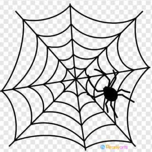 FREE Spider on Web Clipart WM | Pearly Arts