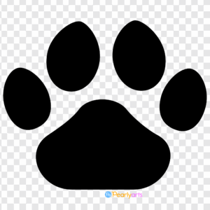 Cat Paw Print Clipart Black WM | Pearly Arts