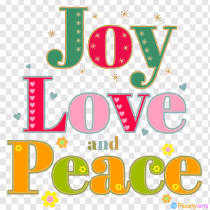 FREE Joy Love and Peace Clipart WM | Pearly Arts
