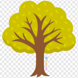 FREE Light Green Fall Tree Clipart WM | Pearly Arts