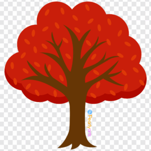 FREE Red Fall Tree Clipart WM | Pearly Arts