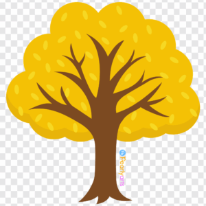 FREE Yellow Fall Tree Clipart WM | Pearly Arts