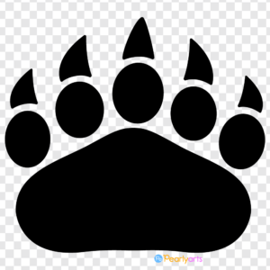 FREE Bear Paw Print Clipart Black WM | Pearly Arts