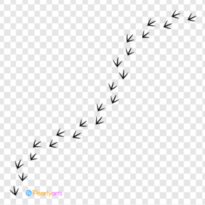 FREE Bird Track Clipart WM | Pearly Arts