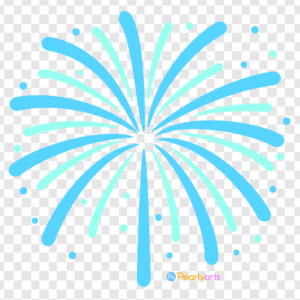 FREE Blue Fireworks Clipart WM | Pearly Arts