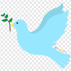 FREE Blue Peace Dove Clipart WM | Pearly Arts