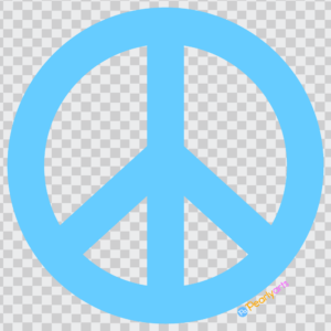 FREE Blue Peace Sign Clipart WM | Pearly Arts