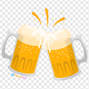 FREE Cheers with Beer Clipart WM | Pearly Arts