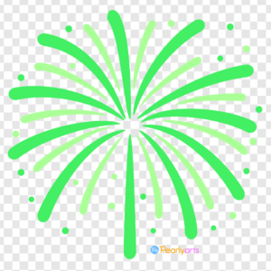 FREE Green Fireworks Clipart WM | Pearly Arts