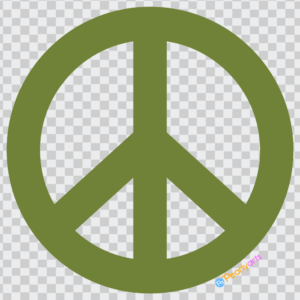 FREE Olive Green Peace Sign Clipart WM | Pearly Arts
