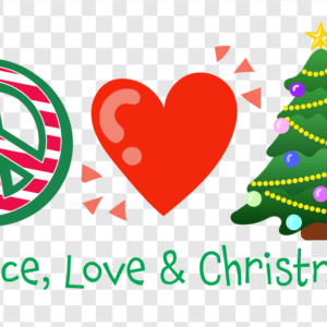 FREE Peace Love and Christmas Clipart WM | Pearly Arts