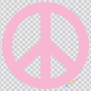 FREE Pink Peace Sign Clipart WM | Pearly Arts