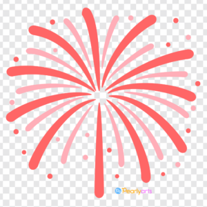 FREE Red Fireworks Clipart WM | Pearly Arts