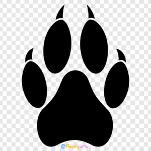 FREE Wolf Paw Print Clipart Black WM | Pearly Arts