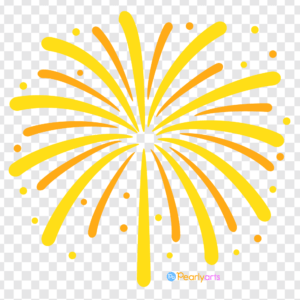 FREE Yellow Fireworks Clipart WM | Pearly Arts