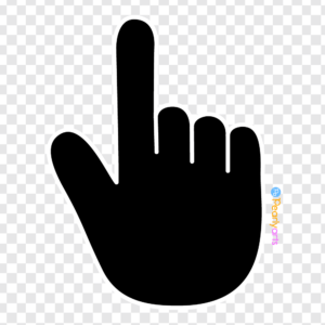 FREE Black Index Finger Pointer Clipart Up with outline WM | Pearly Arts