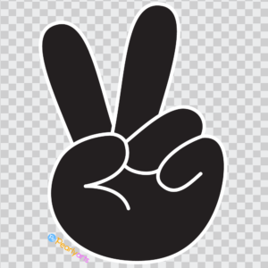 FREE Black Peace Sign Hand Clipart WM | Pearly Arts
