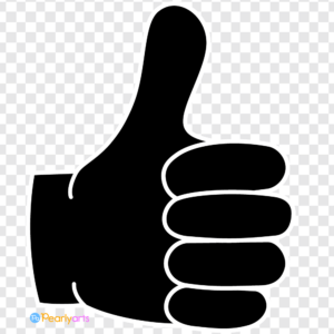 FREE Black Thumbs Up Clipart WM | Pearly Arts