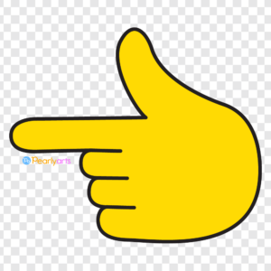 FREE Index Finger Pointer Clipart Left with outline WM | Pearly Arts