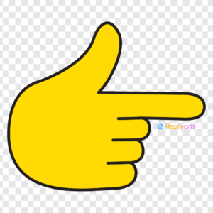 FREE Index Finger Pointer Clipart Right with outline WM | Pearly Arts