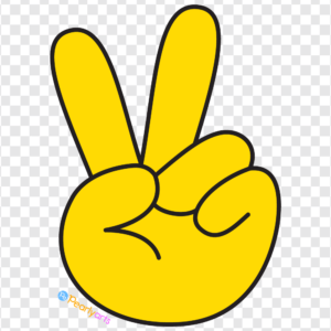 FREE Peace Sign Hand Clipart with outline WM | Pearly Arts