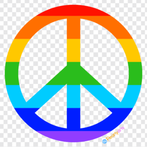 FREE Rainbow Peace Sign Clipart WM | Pearly Arts