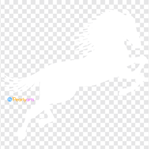 FREE White Horse Silhouette Clipart WM | Pearly Arts