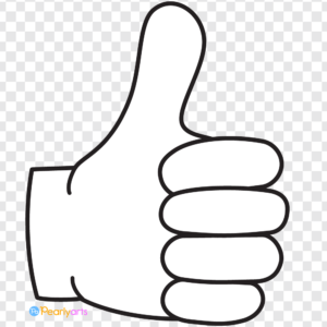 FREE White Thumbs Up Clipart WM | Pearly Arts