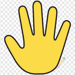 FREE Left Hand Clipart with outline WM | Pearly Arts