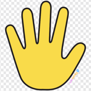 FREE Right Hand Clipart with outline WM | Pearly Arts