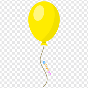 FREE Yellow Balloon Clipart WM | Pearly Arts