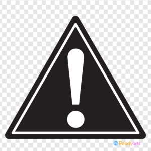 FREE Black Warning Sign Clipart WM | Pearly Arts