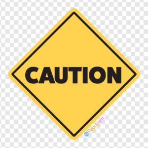 FREE Caution Sign Clipart WM | Pearly Arts