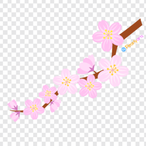 FREE Cherry Blossom Branch Clipart WM | Pearly Arts