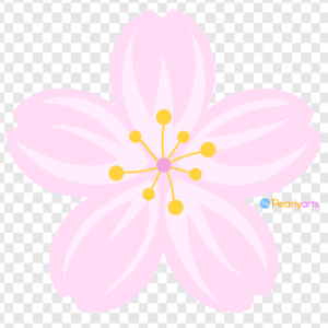 FREE Cherry Blossom Flower Clipart WM | Pearly Arts